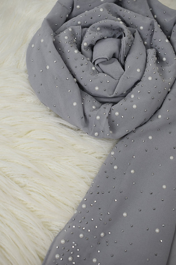 Pearl Chiffon - Silver-Grey