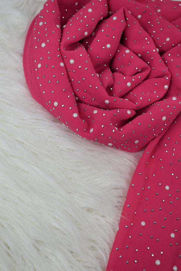 Pearl Chiffon - Hot Pink