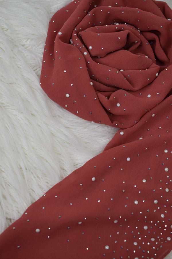 Pearl Chiffon - Brick