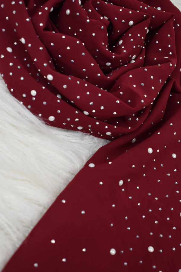 Pearl Chiffon - Maroon