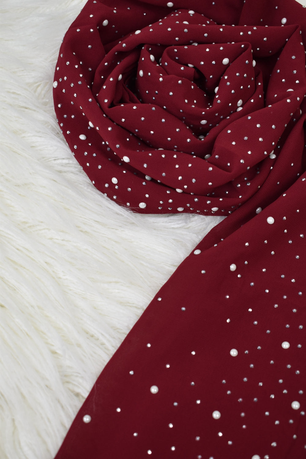 Pearl Chiffon - Maroon