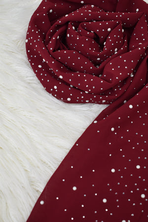 Pearl Chiffon - Maroon