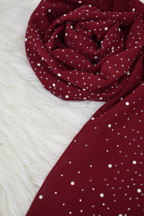 Pearl Chiffon - Maroon