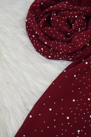 Pearl Chiffon - Maroon