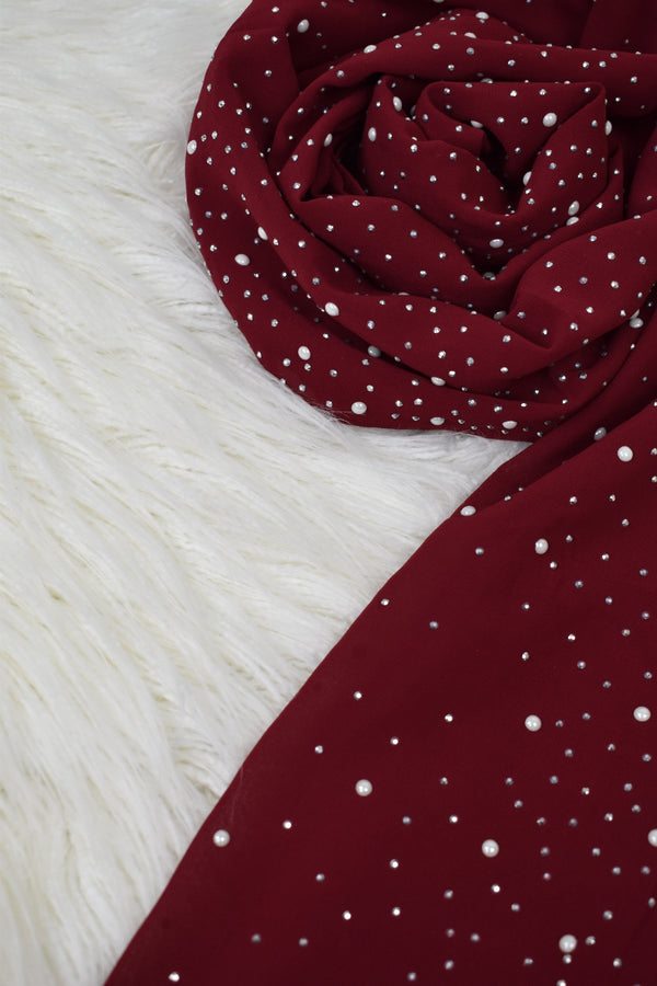 Pearl Chiffon - Maroon