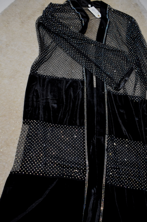 Nina Velvet Lace Abaya