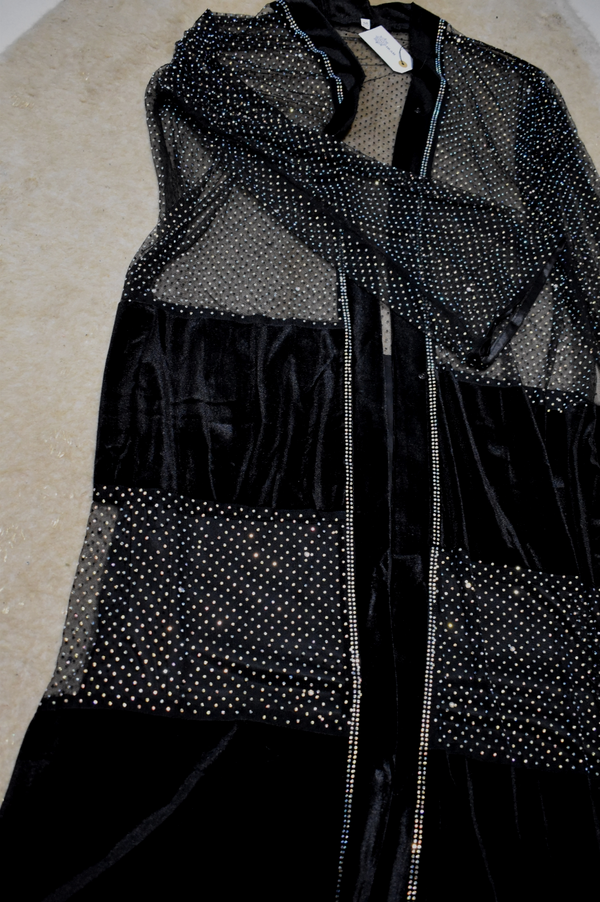 Nina Velvet Lace Abaya