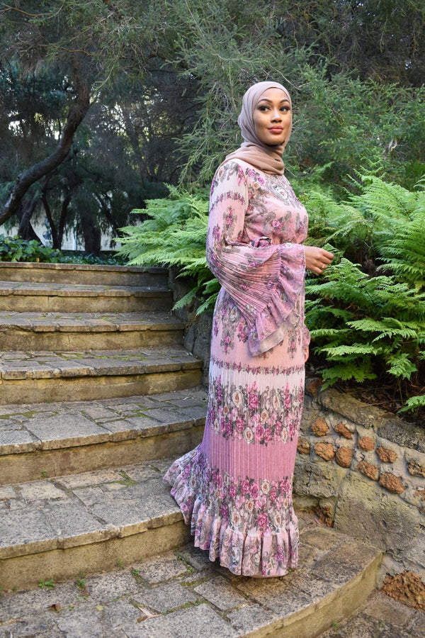 ADEELA Pleated Dress