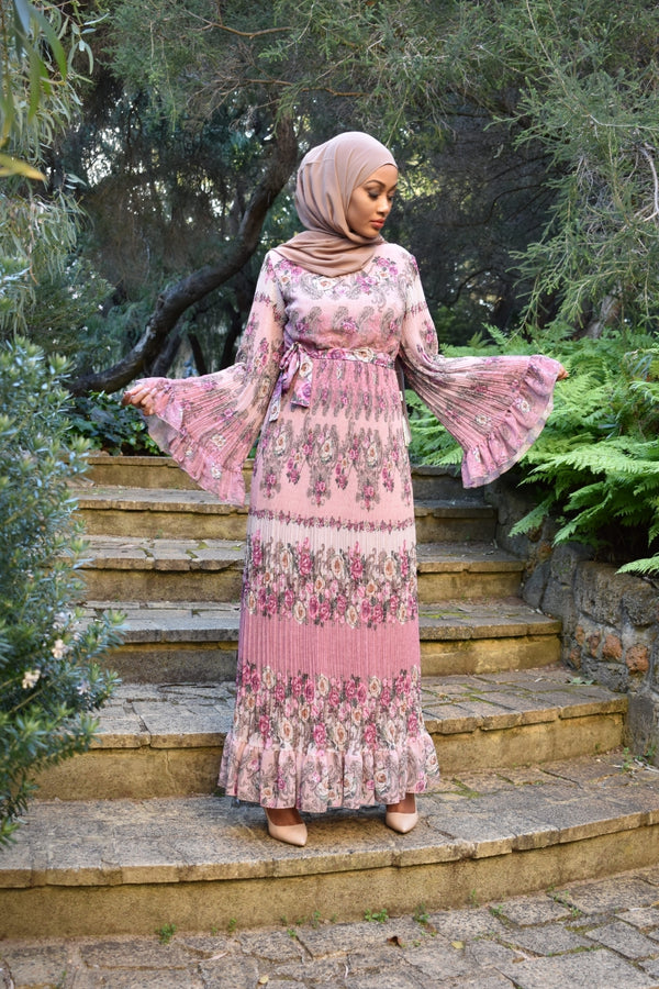 ADEELA Pleated Dress