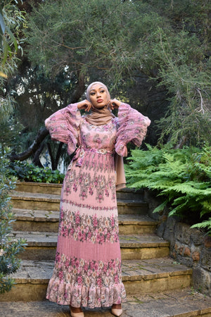 ADEELA Pleated Dress