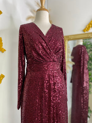 AFNAN SEQUINNED DRESS