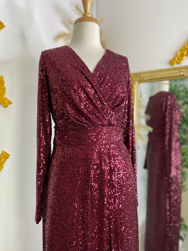 AFNAN SEQUINNED DRESS