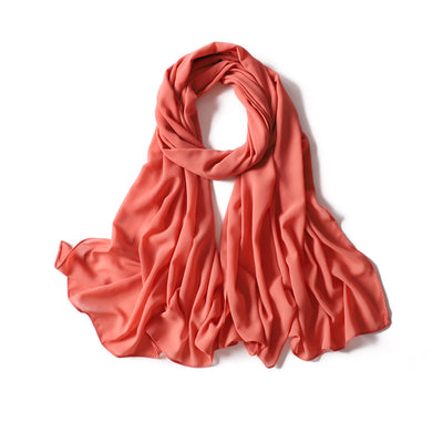 CORAL CHIFFON SHAWL