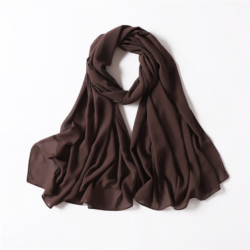 CHOCOLATE CHIFFON SHAWL