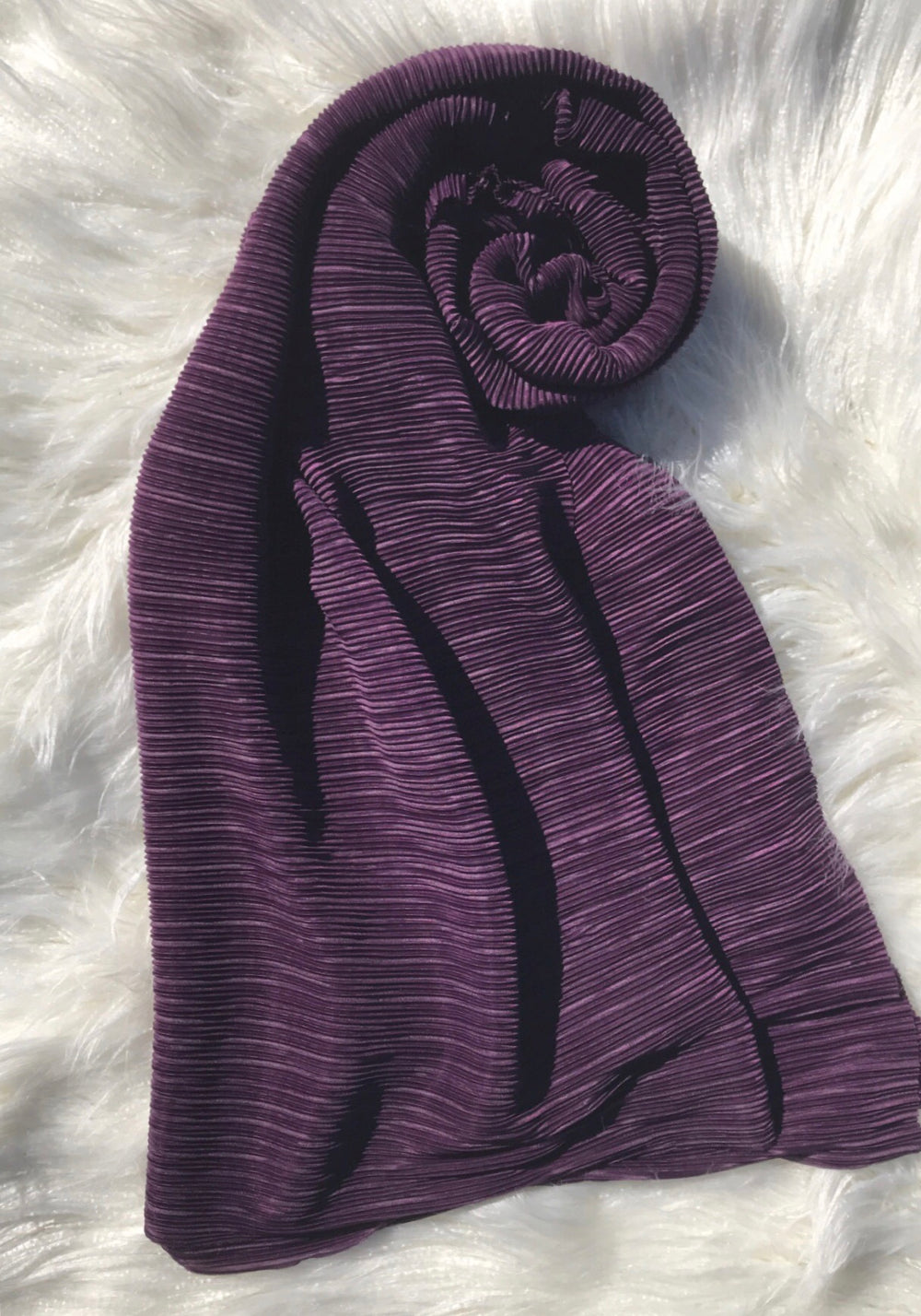 Pleated Shawl - Grape