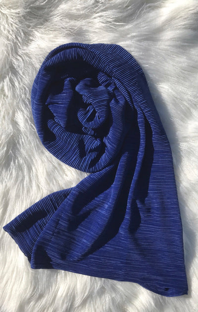 Pleated Shawl - Royal Blue