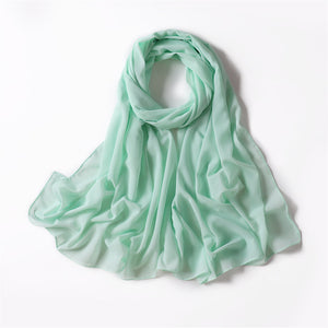 MINT CHIFFON SHAWL