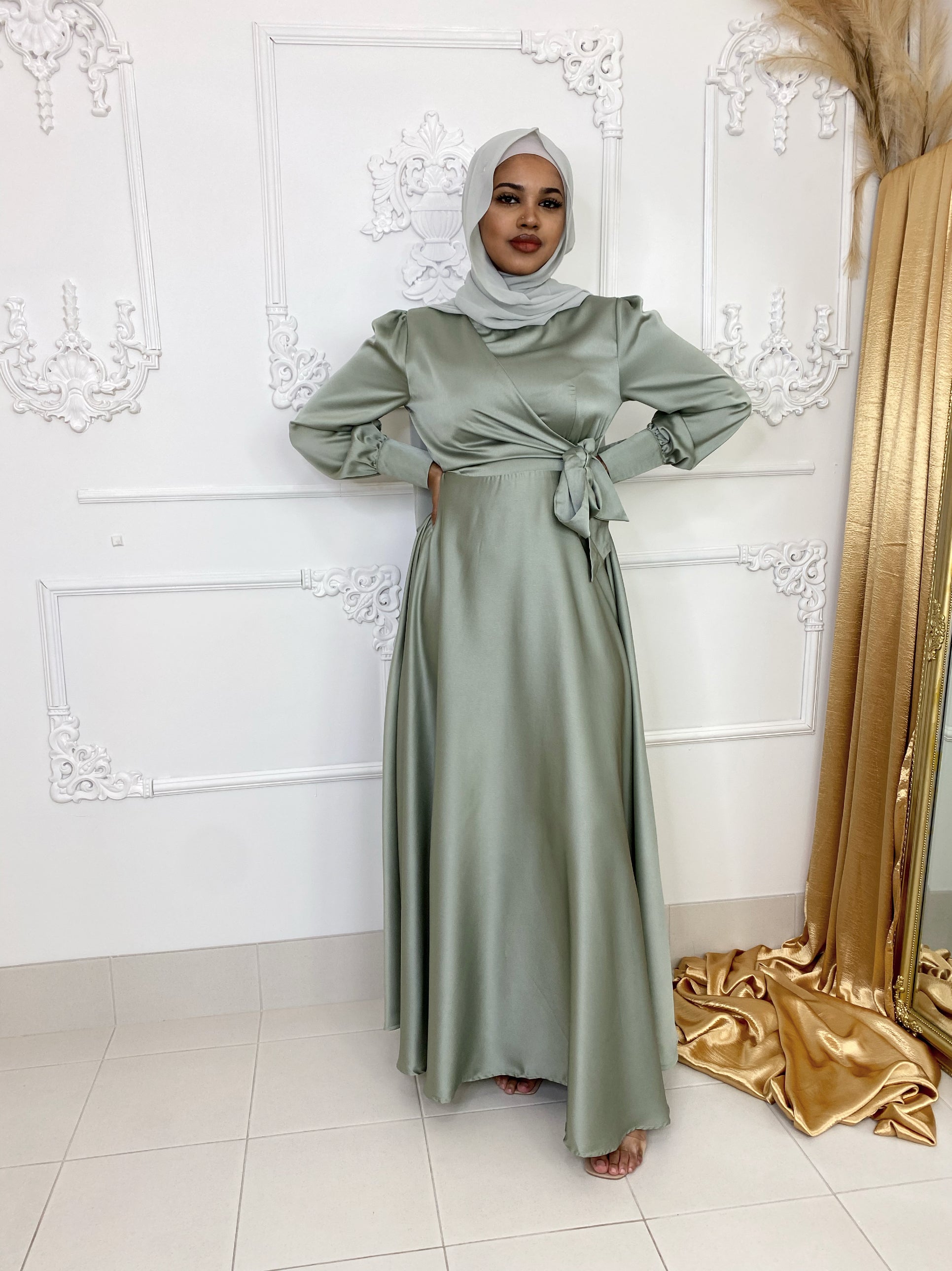 BRINA SATIN DRESS