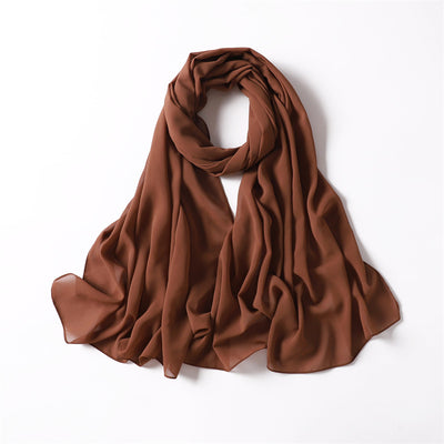 BROWN CHIFFON SHAWL