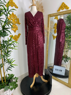 AFNAN SEQUINNED DRESS