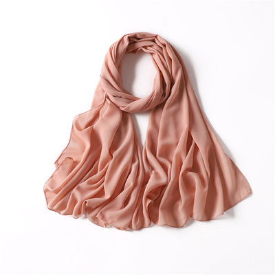 DARK SALMON CHIFFON SHAWL