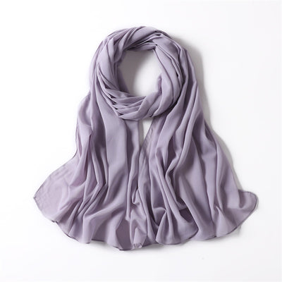 MID LIGHT HEATHER CHIFFON SHAWL