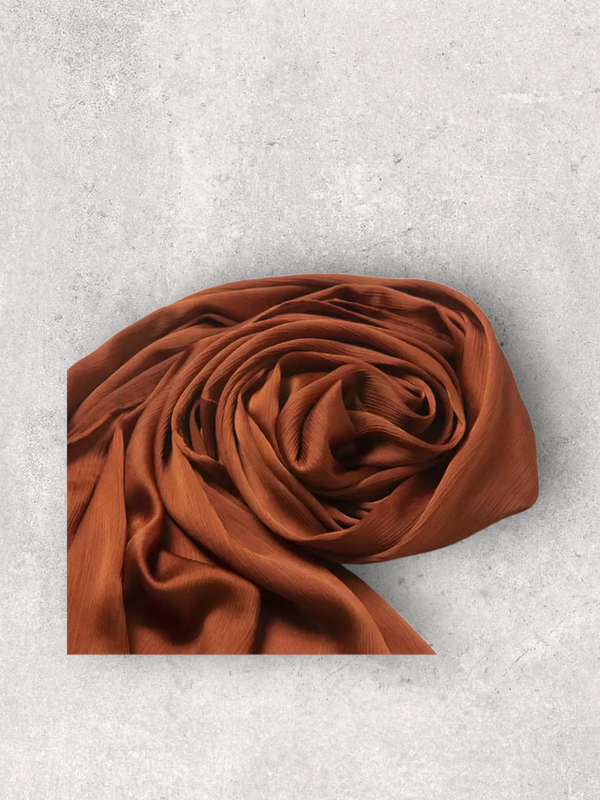 LUXE SATIN CREPE - RUST ORANGE