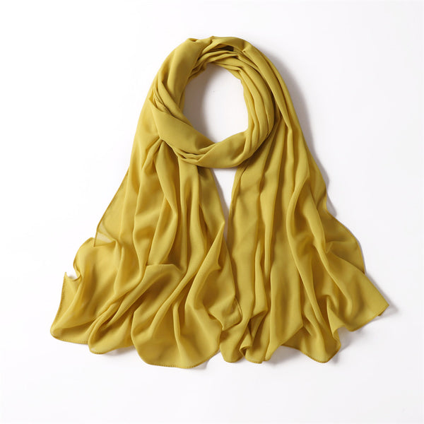 MUSTARD CHIFFON SHAWL