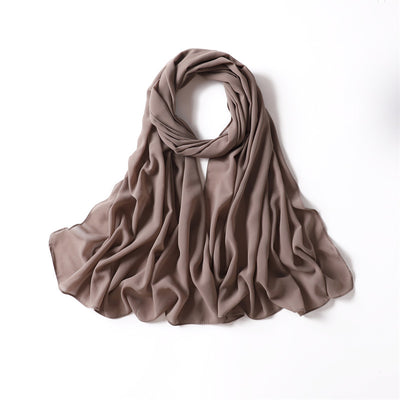 LIGHT MOCHA CHIFFON SHAWL