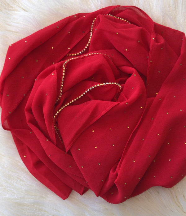 Stone Chiffon - Red