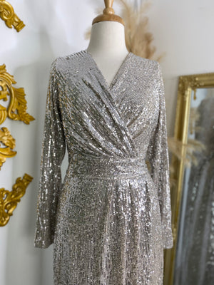 AFNAN SEQUINNED DRESS