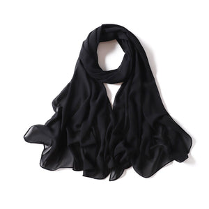 BLACK CHIFFON SHAWL