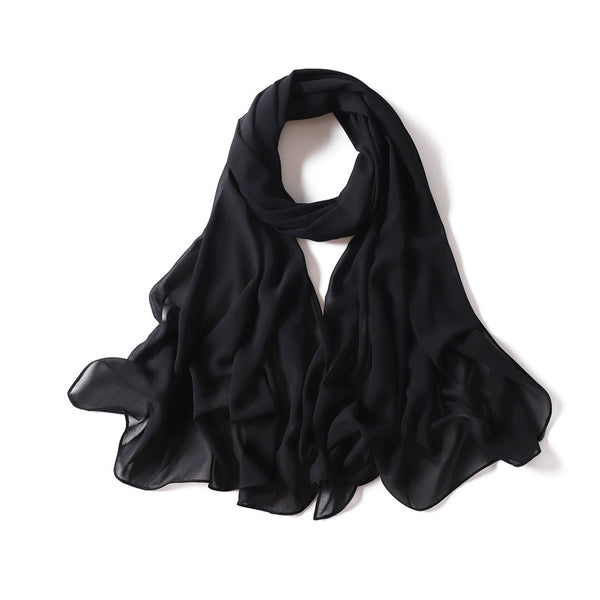 BLACK CHIFFON SHAWL