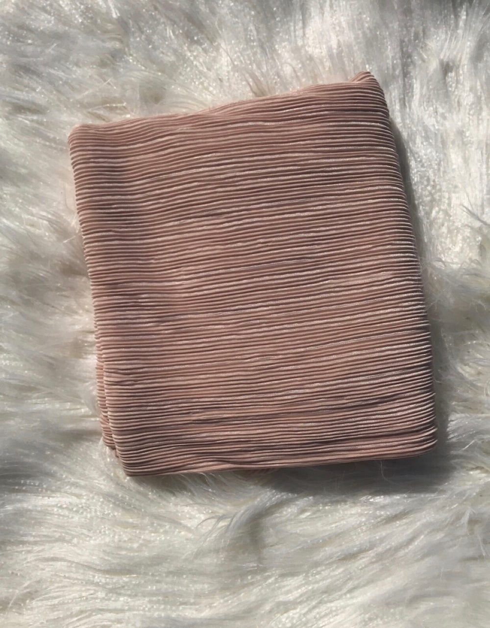 Pleated Shawl - Nude