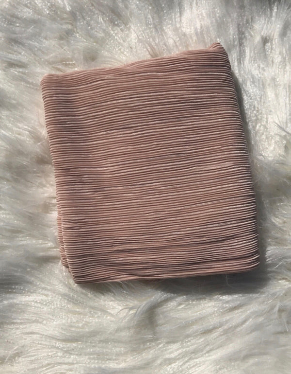 Pleated Shawl - Nude