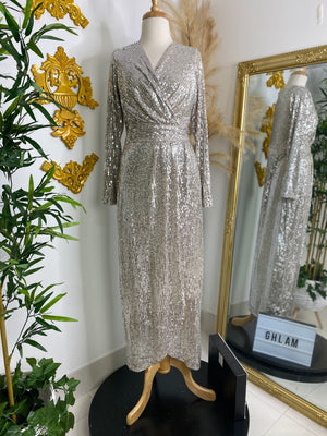 AFNAN SEQUINNED DRESS