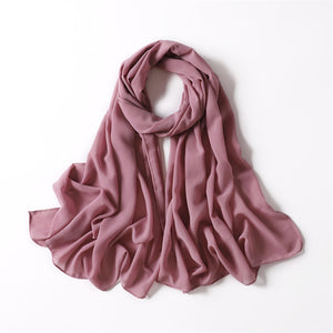 ROSY BROWN CHIFFON SHAWL