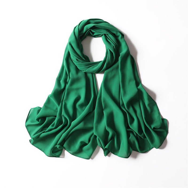 GREEN CHIFFON SHAWL