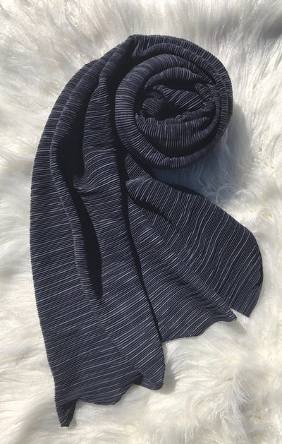 Pleated Shawl - Dark Grey