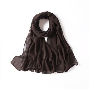 COFFEE CHIFFON SHAWL