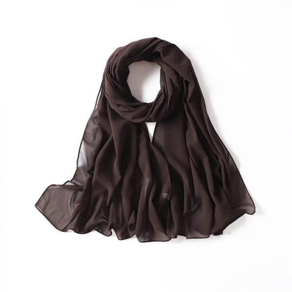 COFFEE CHIFFON SHAWL