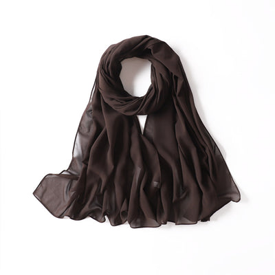 COFFEE CHIFFON SHAWL