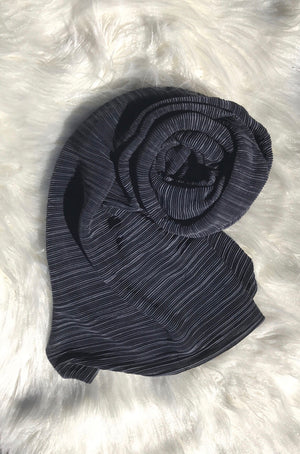 Pleated Shawl - Dark Grey