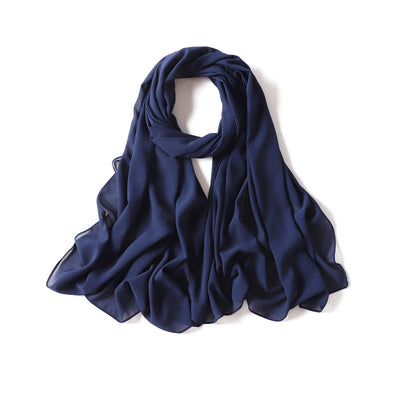 NAVY BLUE CHIFFON SHAWL