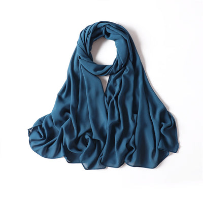 AEGEAN BLUE CHIFFON SHAWL