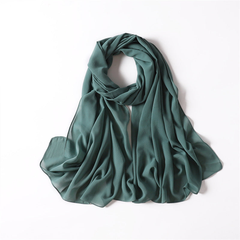 SEA GREEN CHIFFON SHAWL
