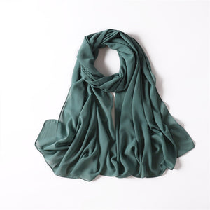 SEA GREEN CHIFFON SHAWL