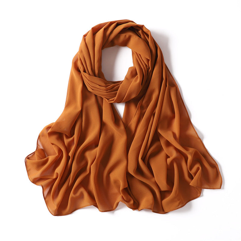 RUST CHIFFON SHAWL