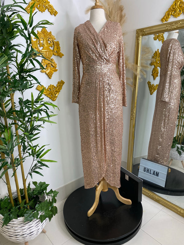 AFNAN SEQUINNED DRESS