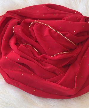 Stone Chiffon - Red